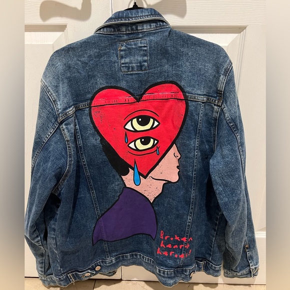 Zara Broken Heart Heroes Jean Jacket - Picture 2 of 2